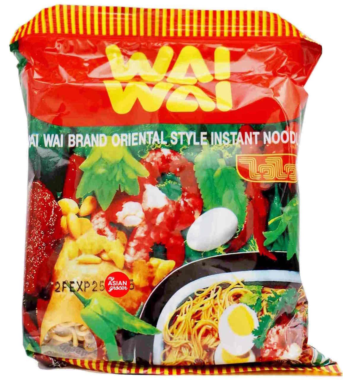 Wai Wai Brand Oriental Style Instant Noodles 60g ไวไว รสดังเดิม 60 กรัม.