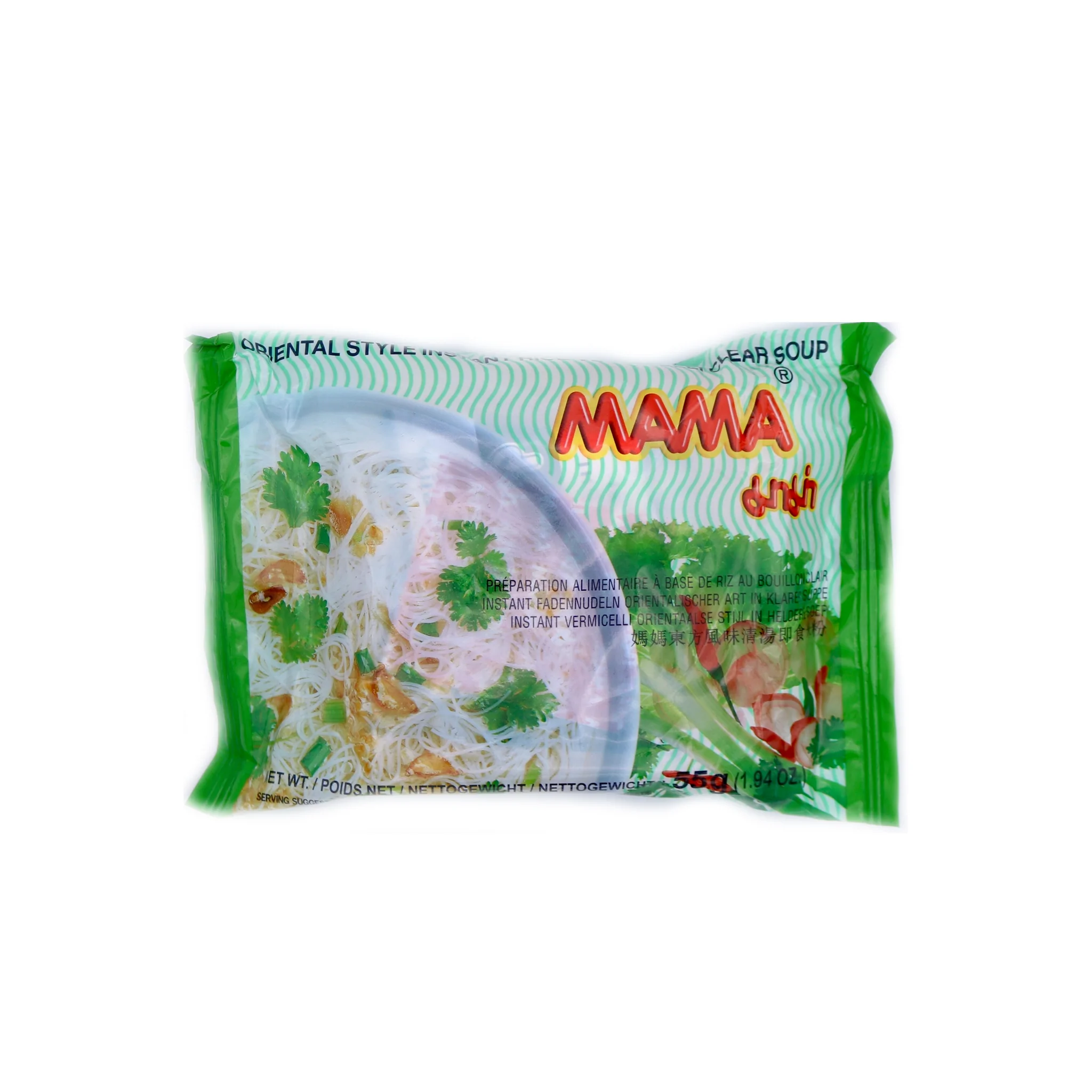 Mama Oriental Instant Rice Vermicelli Clear Soup 55G มาม่า เส้นหมี่รสดังเดิม 55 กรัม