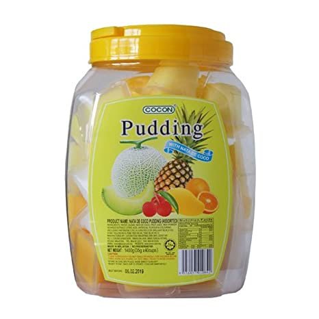 Pudding With Nata Coco (Cocon Assorted Fruit Flavoured Jelly Pudding with Coconut Gel Pieces 1.4kg)