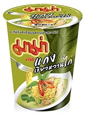 Mama Cup Green Curry Flavour (Oriental Style Instant Noodles) มาม่าคัพ แกงเขียวหวาน