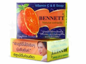 BENNETT Vitamin C + E Natural Extracts Anti-Aging Acne Skin Whitening . สบู่เบนเนท