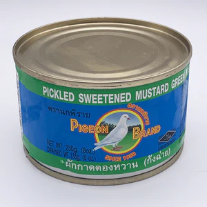 Pickled Sweetened Mustard Greens Tin 230g by Pigeon